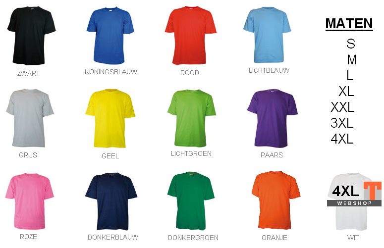 Goedkope witte of gekleurde T-shirts kopen? Klik hier voor prijzen en info!