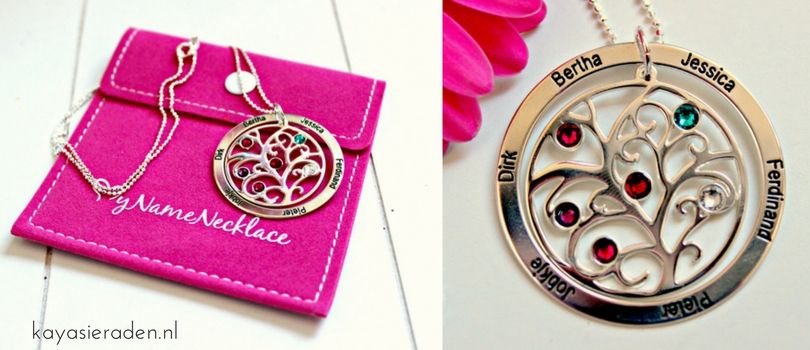 Geboortesteen sieraden van KAYA, draag je kinderen dichtbij je hart