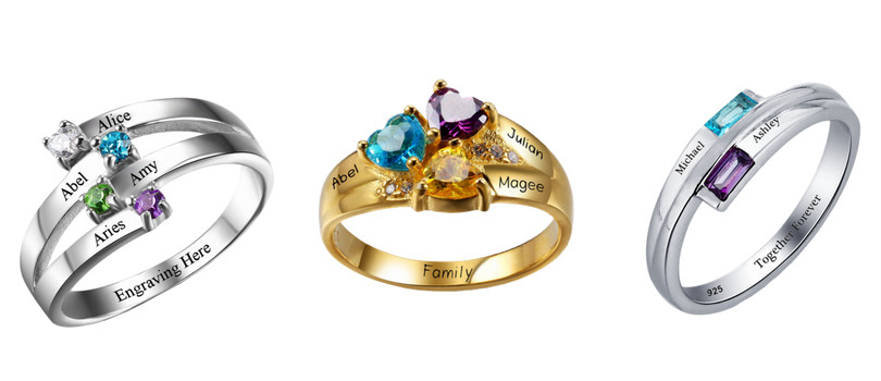 Ringen met Geboortestenen & Namen ★ NIEUW ★