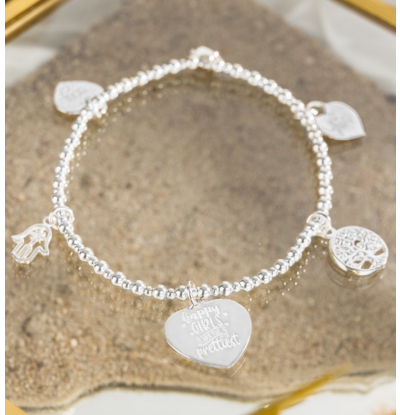 Bedelarmband met 5 Bedels 'Bali'