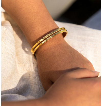 Dubbele Bangle met Gravure