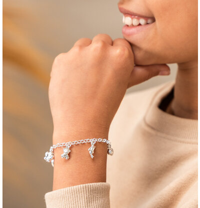 Bedelarmband met 5 Bedeltjes I Sterling Zilver