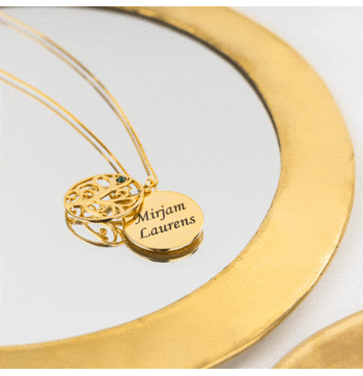 Levensboom Ketting met 2 Namen