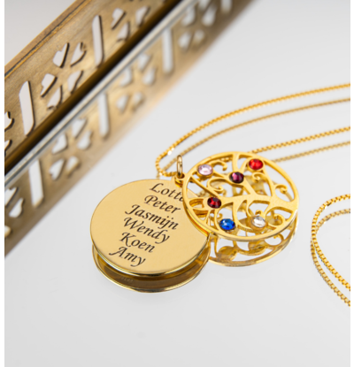 Levensboom Ketting met 6 Namen