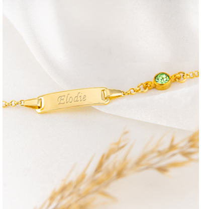 Armband 'Classic Bar' met Geboortesteen