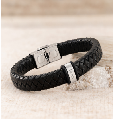 Herenarmband Leer ´Rock My World´ | Kies je Bedels