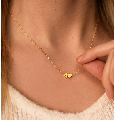Letter + Hart ketting