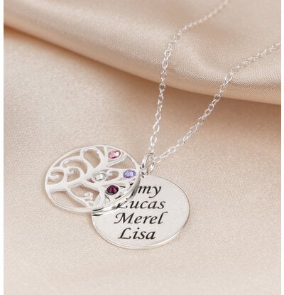Levensboom Ketting met 4 Namen