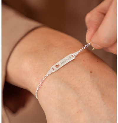 Armband met Naam 'Classic Bar' | Hartje