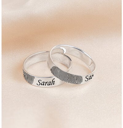 Ring met Vingerafdruk en Naam