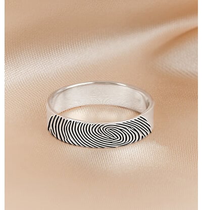 Custom Fingerprint Ring/ Couple Ring/ His and Her Ring/ Memorial Ring / Gift for Her/ Women Ring/ Family Ring/ Mother buy Ring