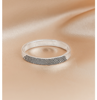 Ring met Vingerafdruk - 3 mm