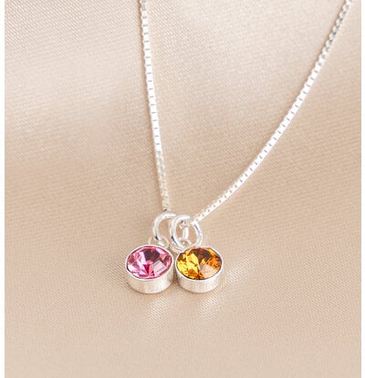 Ketting met 2 Geboortestenen