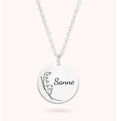 Naamketting met Geboortebloem