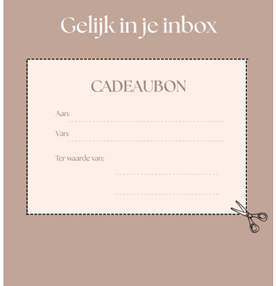 Printbare Cadeaubon - altijd op tijd