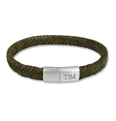 Dochais 2 Stücke Herren Armband, Premium Lederarmband für Männer in