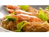 Steamed shrimp with bean vermicelli in clay pot