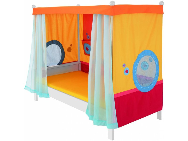 Haba Matti Aufrüstsatz Himmelbett weiss Holzgestell+Stoff - www.romy ... Haba Matti Aufrüstsatz Himmelbett weiss Holzgestell+Stoff - www.romy ...