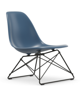 Vitra  Vitra Eames Plastic RE LSR lounge stoel, zwart onderstel