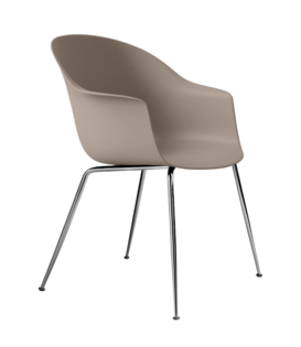 Gubi  Gubi Bat Eetkamerstoel, voet chrome