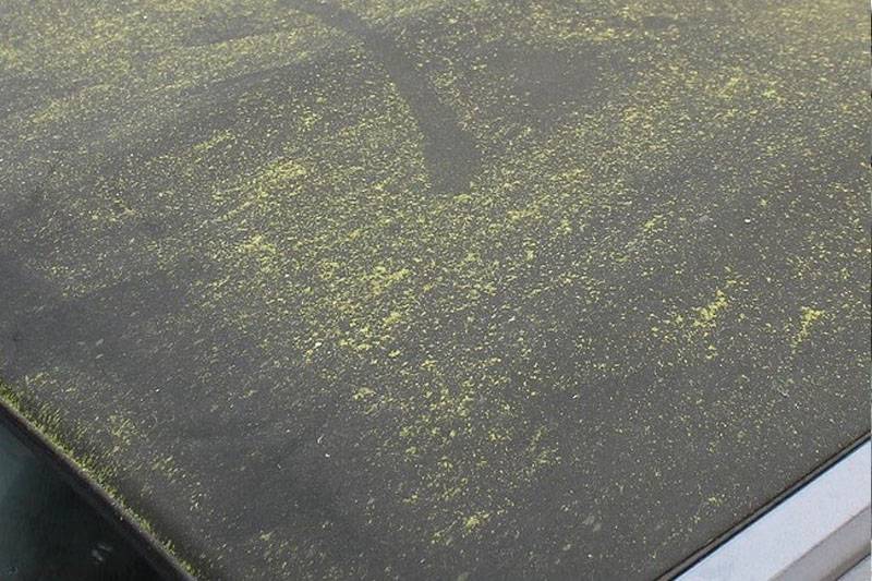 Groene aanslag van cabriokap verwijderen