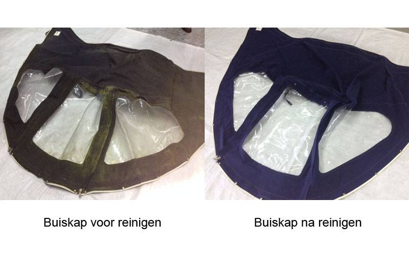 Groene aanslag van buiskap verwijderen