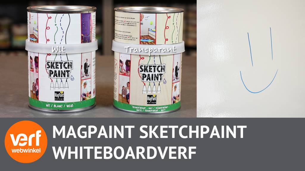 Tover muren om tot tekenpapier met whiteboardverf
