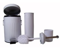 Pedaalemmer met toiletborstelhouder Pedaalemmer met toiletborstelhouder