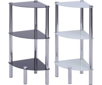 Hoek badkamerrek glas Hoek badkamerrek glas