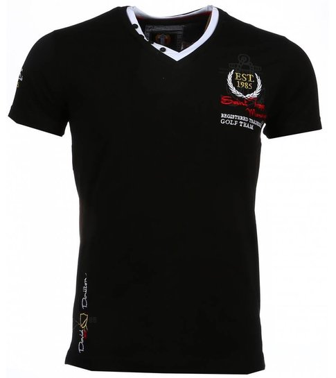 Mouwen Italiaanse T Zwart Heren David Club Riviera Korte Mello Shirts PpxXw