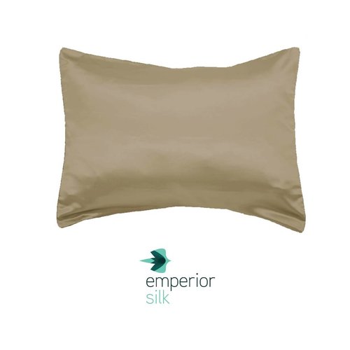 Emperior 100% Zijden kussensloop Verdi Taupe - 22MM extra zacht Emperior 100% Zijden kussensloop Verdi Taupe - 22MM extra zacht