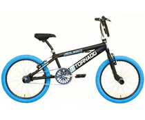 Tornado Bugatti BMX Royal Bugatti Freestyle BMX 20" Mat Zwart blauwe banden 7+ Tornado Bugatti BMX Royal Bugatti Freestyle BMX 20" Mat Zwart blauwe banden 7+