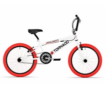 Tornado Bugatti BMX Royal Bugatti Freestyle BMX 20" Wit met rode banden 7+ Tornado Bugatti BMX Royal Bugatti Freestyle BMX 20" Wit met rode banden 7+