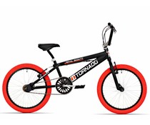 Tornado Bugatti BMX Royal Bugatti Freestyle BMX 20" Mat Zwart rode banden 7+ Tornado Bugatti BMX Royal Bugatti Freestyle BMX 20" Mat Zwart rode banden 7+