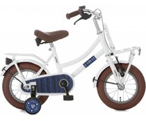 Alpina kinderfietsen Alpina Cargo meisjesfiets met voordrager 12" White Matt 3+ Alpina kinderfietsen Alpina Cargo meisjesfiets met voordrager 12" White Matt 3+