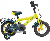 Loekie kinderfietsen Loekie Booster 12" Jongensfiets Geel 3+ Loekie kinderfietsen Loekie Booster 12" Jongensfiets Geel 3+