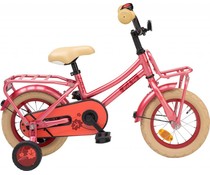 Loekie kinderfietsen Loekie Pick Up meisjesfiets 12" Soft Red 3+ Loekie kinderfietsen Loekie Pick Up meisjesfiets 12" Soft Red 3+
