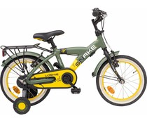 Loekie kinderfietsen Loekie Snake jongensfiets 16" Armygreen/Yellow 4+ Loekie kinderfietsen Loekie Snake jongensfiets 16" Armygreen/Yellow 4+