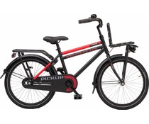 Loekie kinderfietsen Loekie Pick Up jongensfiets 20" Black-Red 6+ Loekie kinderfietsen Loekie Pick Up jongensfiets 20" Black-Red 6+