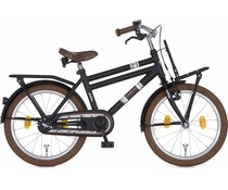Alpina kinderfietsen Alpina Cargo jongensfiets met voordrager 18" Black Matt 5+ Alpina kinderfietsen Alpina Cargo jongensfiets met voordrager 18" Black Matt 5+