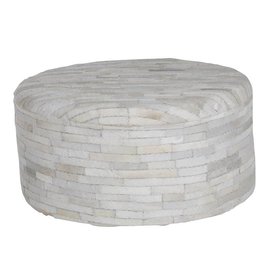 Hoge ronde poef wit Hoge ronde poef wit