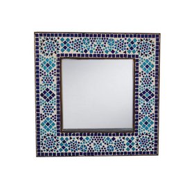Spiegel mozaiek blauw Spiegel mozaiek blauw