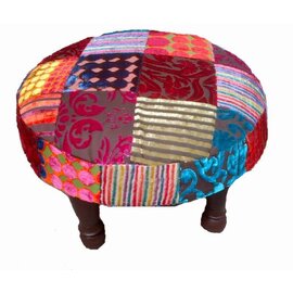Ronde patchwork kruk Ronde patchwork kruk