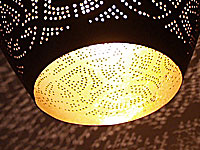 Gouden binnenkant van filigrainlamp