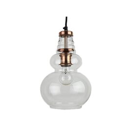 Helder glas met koper hanglamp Helder glas met koper hanglamp