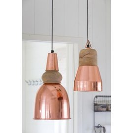 Koper hanglampje met hout Koper hanglampje met hout