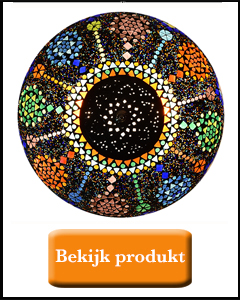 Glasmozaiek plafondlamp met grijs cement