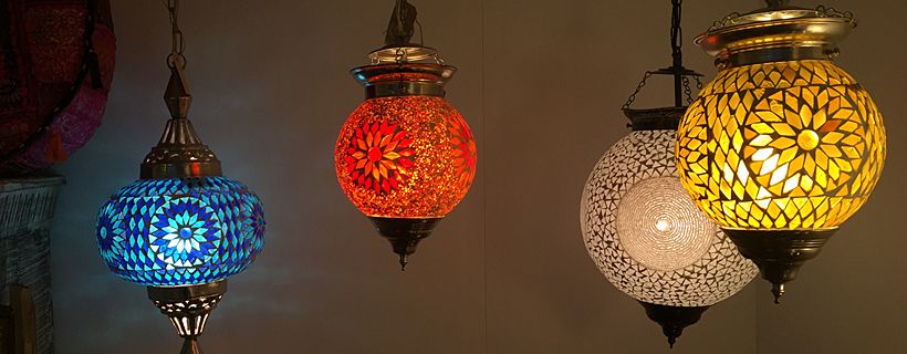 De oplossing, een mozaïek hanglamp