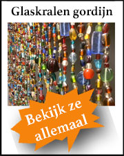 Kralen gordijnen van glas