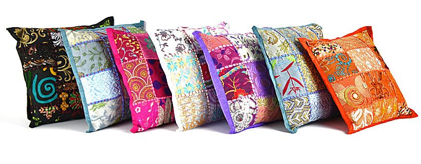 Kleurrijke kinderkamer patchwork kussentjes